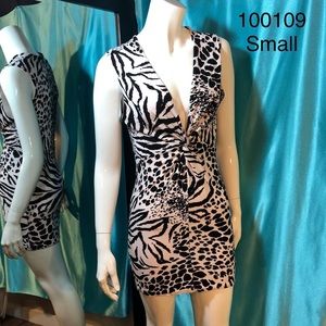 Le Chateau Animal Print knit dress.